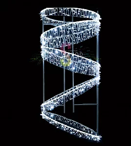 Купить 3D световую консоль Танцующие кольца - скидка 10% при заказе сегодня! Светодиодная консоль "Танцующие кольца", 220х90см, белая