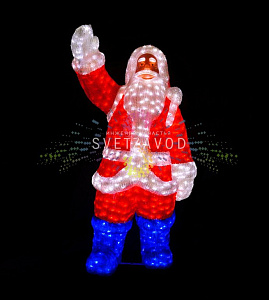 Узнать цену и условия оптовой поставки Акриловая фигура 3D Санта Клаус, 120 см, 2080 LED, 24В, с трансформатором